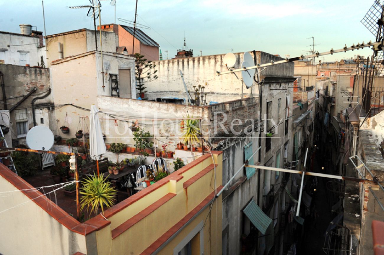 Солнечная и тихая квартира с террасой в центре Барселоны